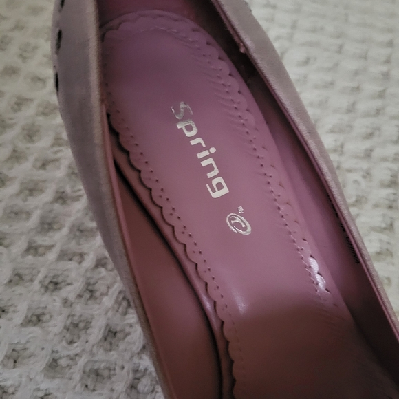 Spring Pink Chunky Heels - Picture 7 of 12